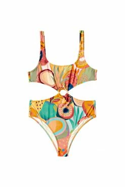 FARM RIO Summery Salad One Piece Swimsuit New In