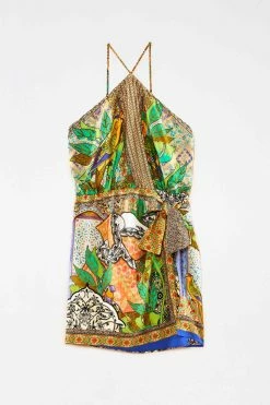 FARM RIO New In Gayatri Halter Neck Mini Dress