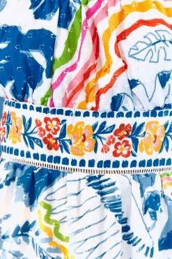 FARM RIO Most Loved Wild Brazil Tie Strap Mini Dress