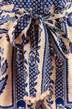 FARM RIO BLUE PINEAPPLE GARDEN SLEEVELESS ROMPER Most Loved