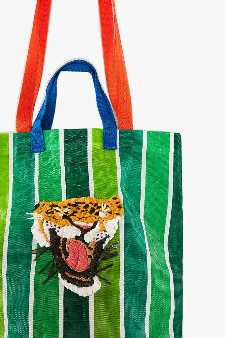 FARM RIO EMBROIDERED LEOPARD MARKET BAG Accessories