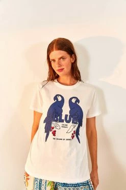 FARM RIO Blue Color Therapy T-Shirt New In