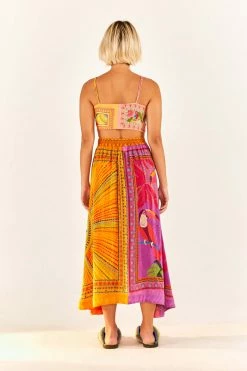 FARM RIO New In Mixed Scarves Top