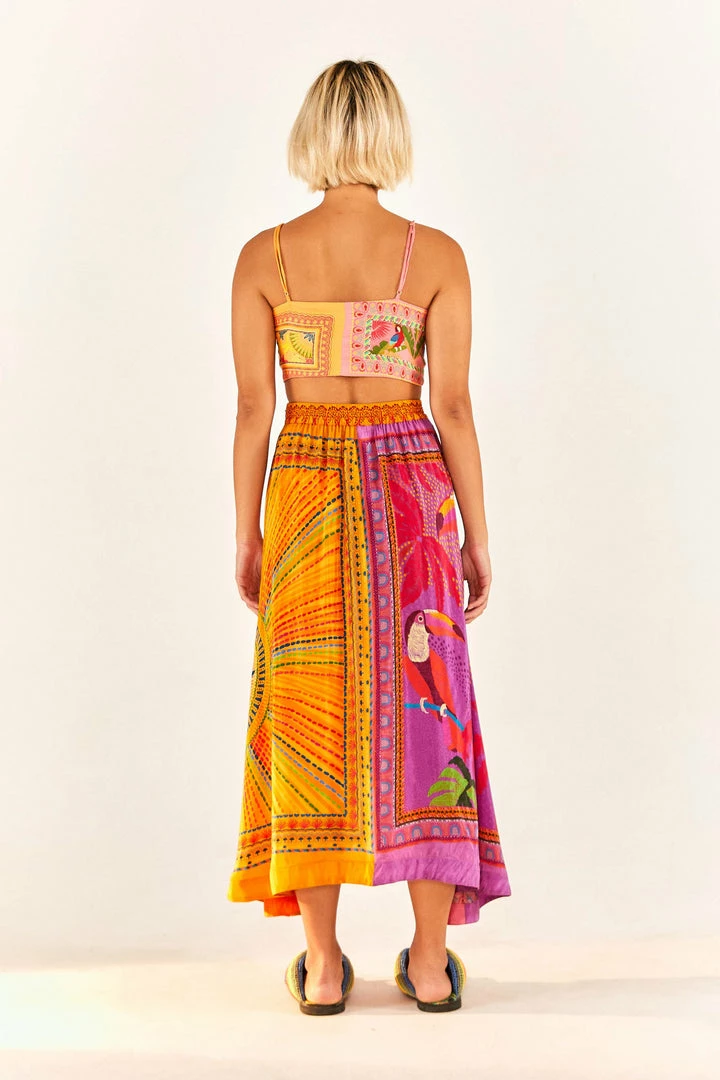 FARM RIO New In Mixed Scarves Top