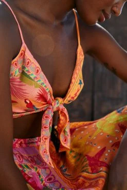 FARM RIO New In Mixed Scarves Top