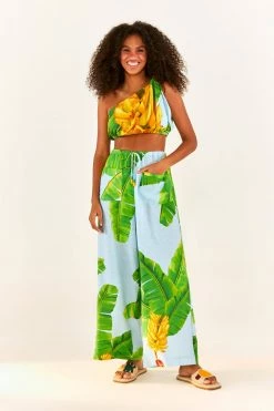 FARM RIO New In Blue Fresh Bananas Pants
