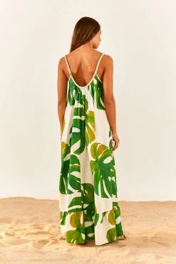 FARM RIO New In White Monstera Maxi Dress