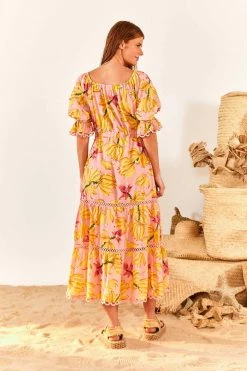 FARM RIO Banana Taste Midi Dress