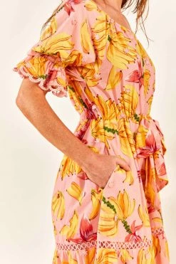 FARM RIO Banana Taste Midi Dress