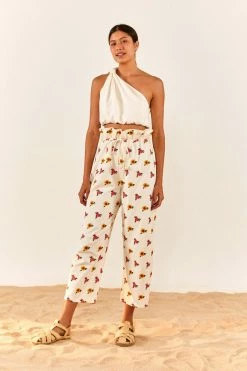 FARM RIO New In Off-White One Shoulder Knot Top