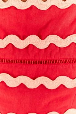 FARM RIO Red Wrap Top New In