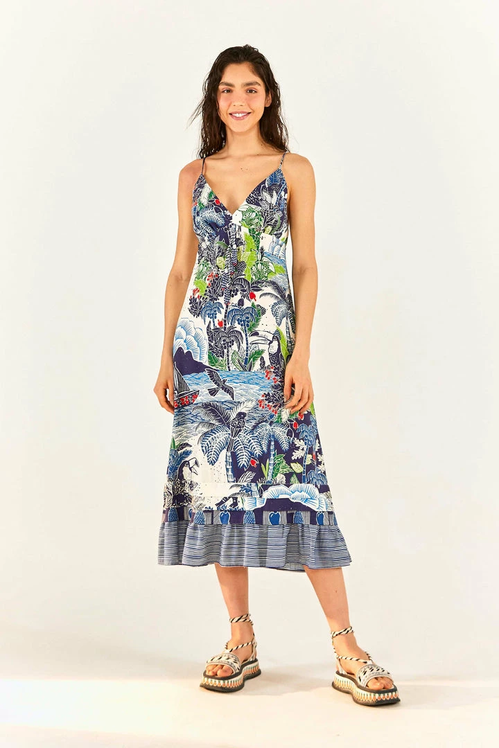 FARM RIO Graphic Rio Midi Dress