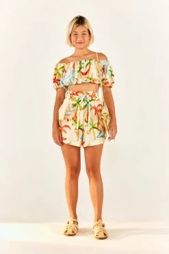 FARM RIO Copacabana Off-Shoulder Crop Top