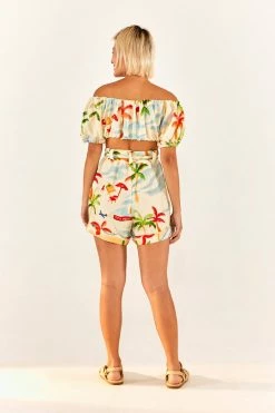 FARM RIO Copacabana Off-Shoulder Crop Top