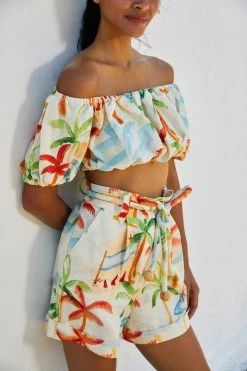 FARM RIO Copacabana Off-Shoulder Crop Top