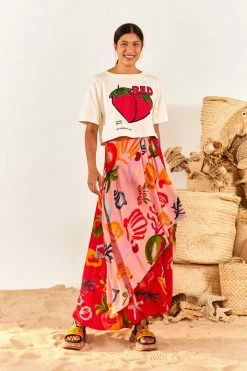 FARM RIO Red Color Therapy T-Shirt New In