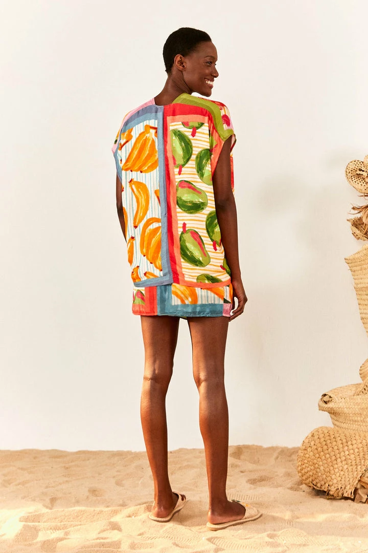 FARM RIO New In Fruits Scarves Blouse