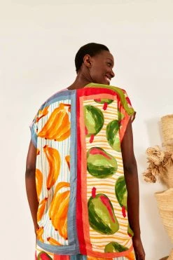 FARM RIO New In Fruits Scarves Blouse