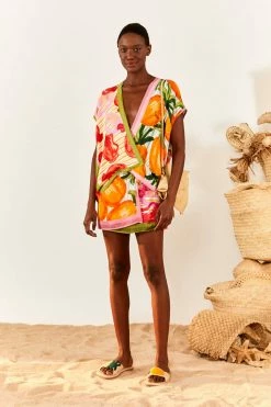 FARM RIO New In Fruits Scarves Blouse