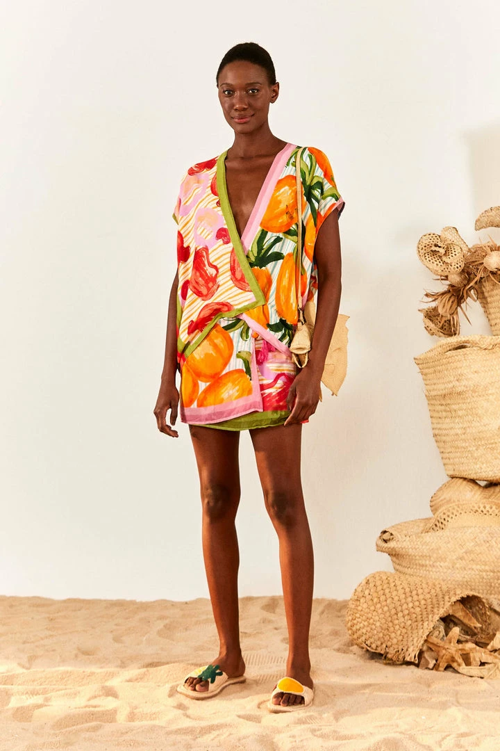 FARM RIO New In Fruits Scarves Blouse