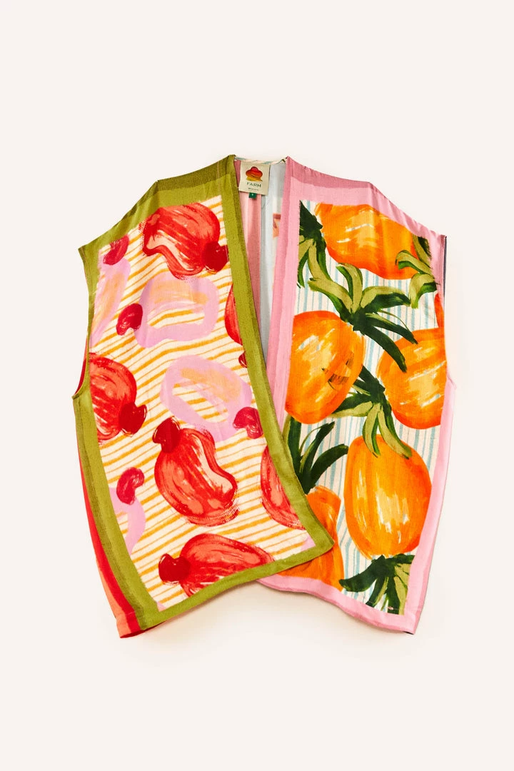 FARM RIO New In Fruits Scarves Blouse