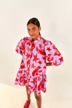 FARM RIO New In Lobster Sky Mini Dress