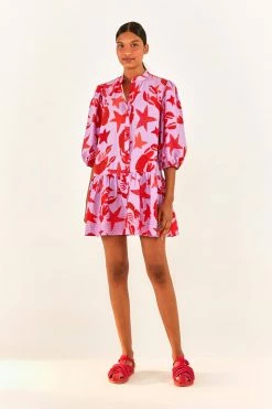 FARM RIO New In Lobster Sky Mini Dress