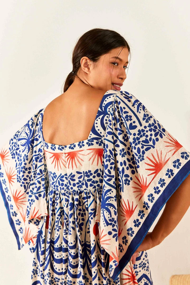 FARM RIO Afternoon Breeze Midi Dress New In