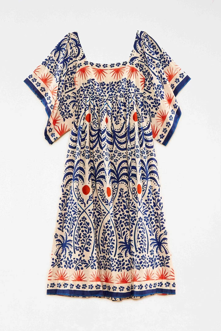 FARM RIO Afternoon Breeze Midi Dress New In