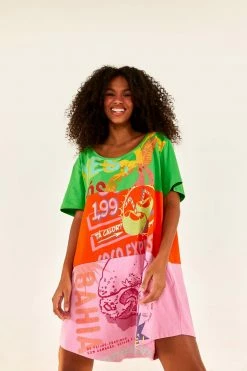 FARM RIO Mixed Graphic Romper New In