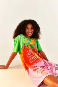 FARM RIO Mixed Graphic Romper New In