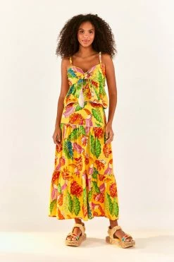 FARM RIO Yellow Beaks & Bananas Blouse