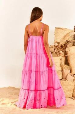 FARM RIO Neon Pink Maxi Dress New In