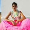 FARM RIO Neon Pink Richelieu Maxi Skirt New In
