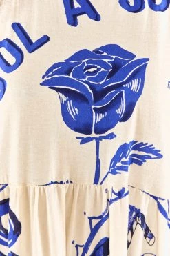 FARM RIO New In White Rainha Das Aguas T Shirt Dress