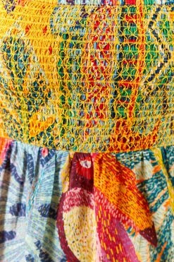 FARM RIO Summer Tapestry Square Neck Mini Dress