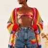 FARM RIO New In Colorful Birds Denim Shorts