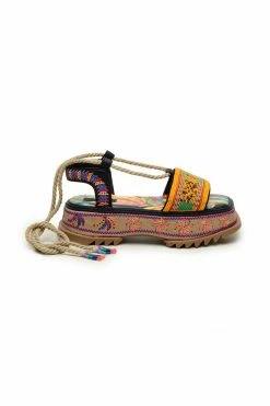 FARM RIO Beaded Banana Flatform Sandal