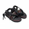 FARM RIO BLACK ROPE TIE FLATFORM SANDAL New In