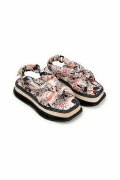 FARM RIO Accessories BIRDS SCARF FLATFORM SANDAL