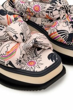 FARM RIO Accessories BIRDS SCARF FLATFORM SANDAL