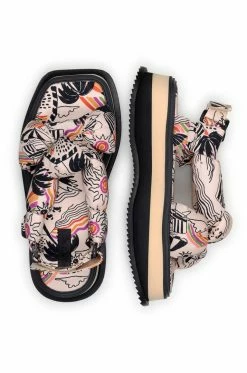 FARM RIO Accessories BIRDS SCARF FLATFORM SANDAL