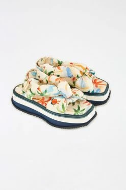 FARM RIO COPACABANA SCARF FLATFORM SANDAL Accessories