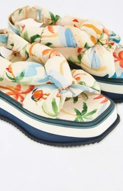 FARM RIO COPACABANA SCARF FLATFORM SANDAL Accessories