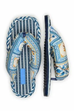 FARM RIO NAVY PUFFY FLIP FLOP New In