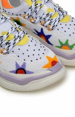 FARM RIO SUNSET BEADED PLATFORM SNEAKER