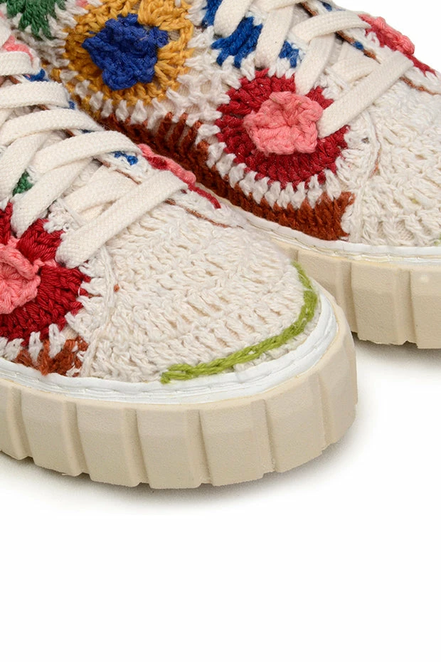 FARM RIO SUNSET CROCHET FLATFORM SNEAKER