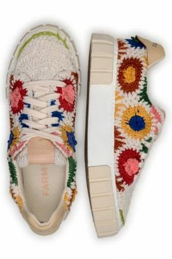 FARM RIO SUNSET CROCHET FLATFORM SNEAKER