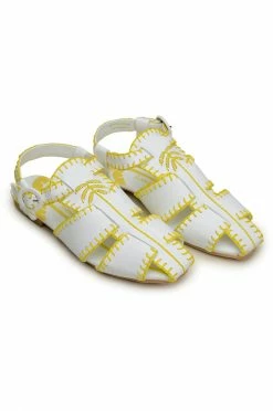 FARM RIO Yellow Palm Tree Sandal