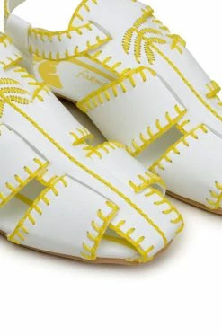 FARM RIO Yellow Palm Tree Sandal